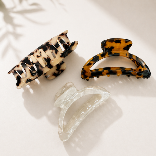 Amber Tortoise Shell Claw Clip  | Medium
